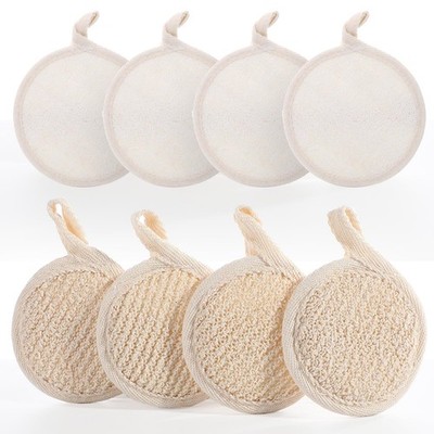8Pcs Loofah Face Exfoliator Pad, Sponge Facial Scrub Pads