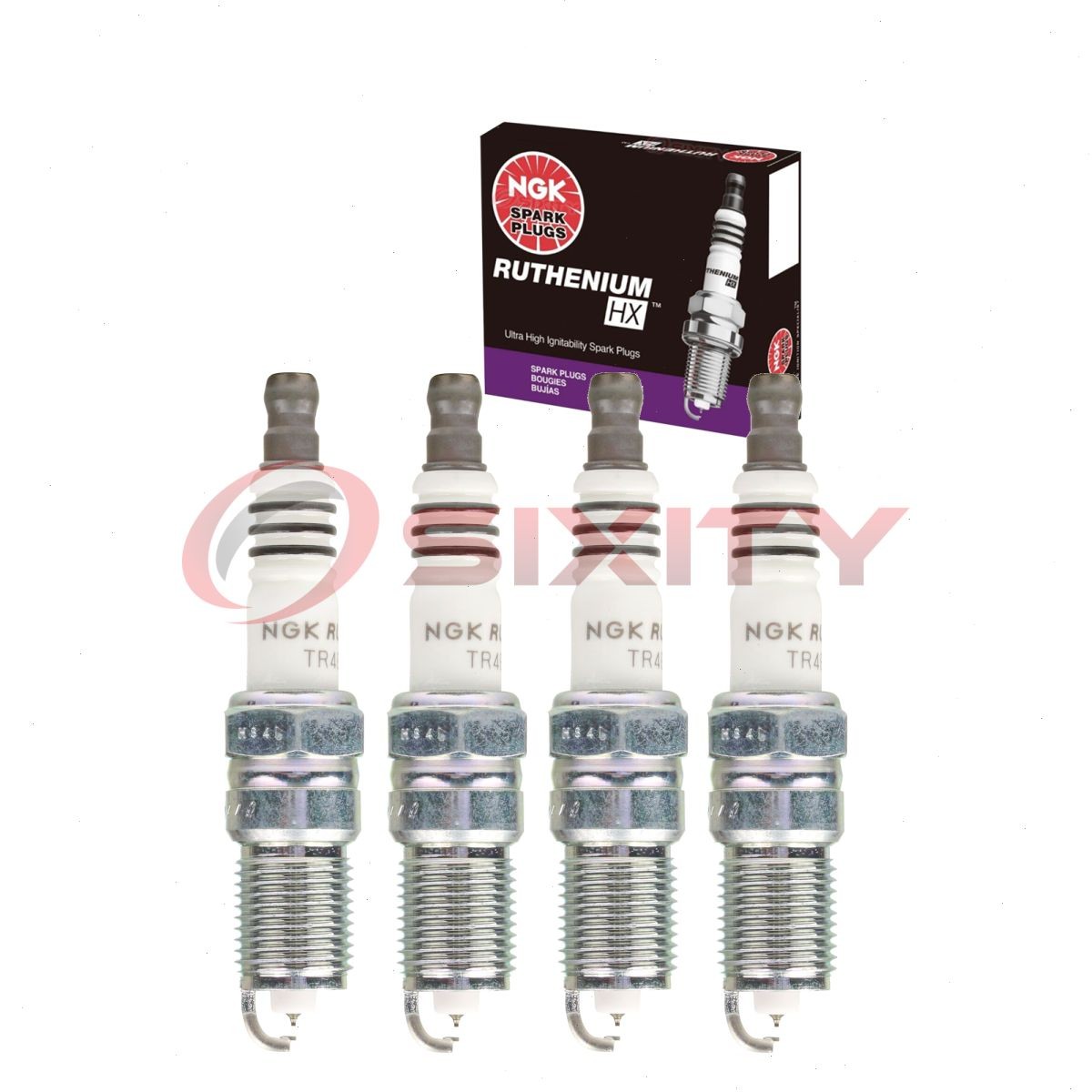 4 pcs NGK Ruthenium HX Spark Plugs for 1998-2002 Chevrolet S10 2.2L L4 - hj