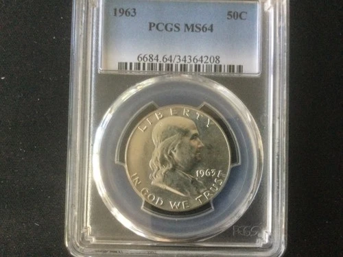 1963 Franklin Half Dollar MS64 PCGS Blue Label