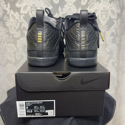 シューズ(男性用) Nike Kobe 11 Elite Protro Men's 9 Nike Kobe 11 Elite Protro Low Top Fade To Black Black/Gold