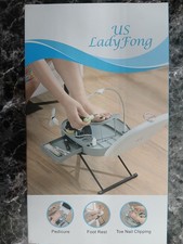 US LadyFong Beauty Pedicures Footrest Foldable w/ Phone Holder
