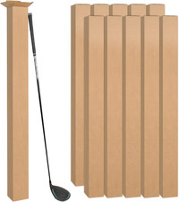 10 Pack Golf Club Shipping Boxes, 4X4X48 in Tall Corrugated Cardboard Boxes, Lon