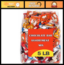 Bulk Assorted Chocolate Candy Mix 5lbs - Individually Wrapped Bars for Parties