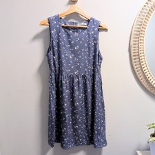 REFORMATION Tanner Short Dress Women’s S Blue Floral Tencel Lyocell Sleeveless