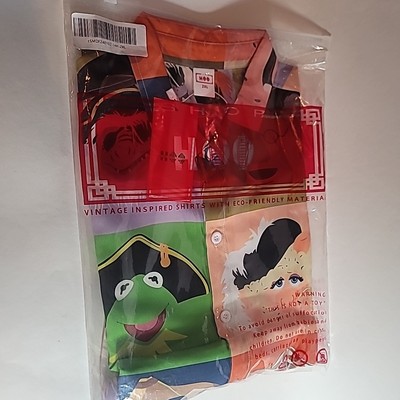 The Muppets Characters Color Block Pattern Shirt NIP 2XL Mens Button Up by HOO
