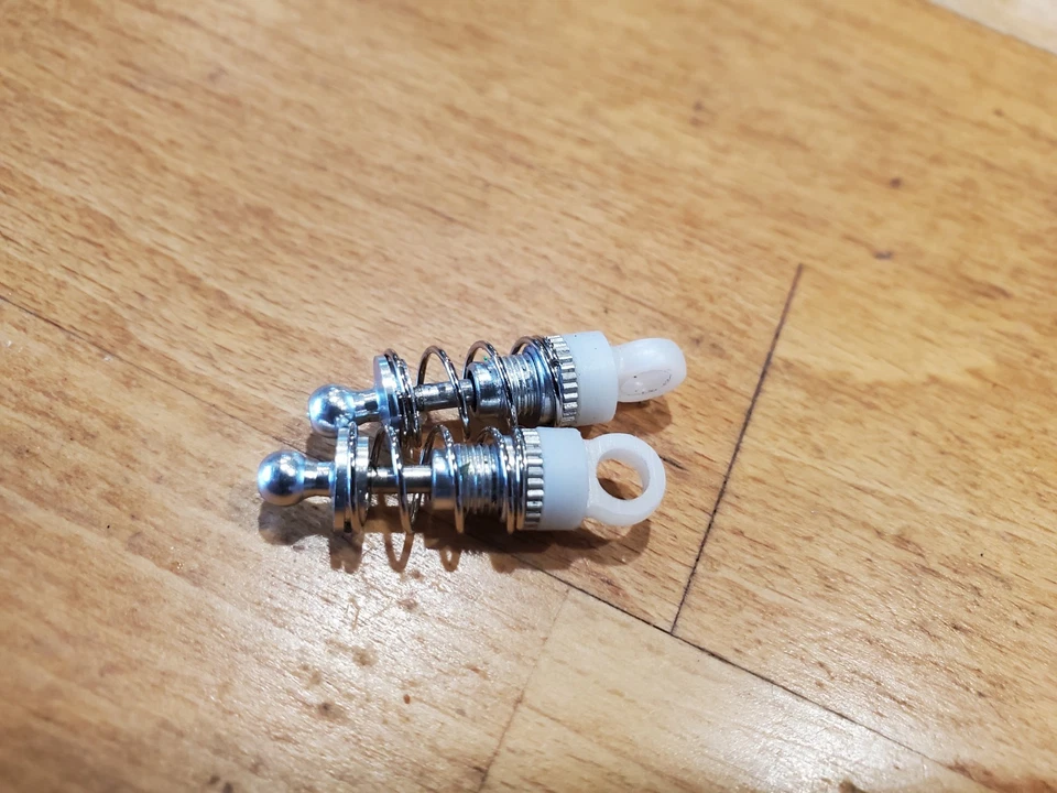 XRAY M18 Aluminum Threaded Shock Set (2) Silver w/Option Springs Super Rare Nice - Image 4 of 4