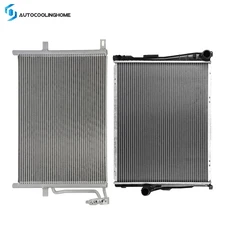 Cooling Radiator And AC Condenser For 2001-2005 BMW 320i 2000 BMW 323Ci