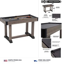 Hall of Games Charleston 4 Ft Mini Pool Table with Balls and Cue Sticks