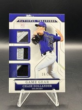 2025 Panini National Treasures #TT-CD Chase Dollander Threads Holo Silver #/25