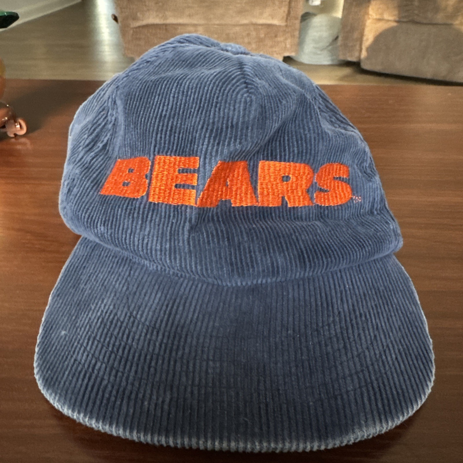 Vintage 90s Chicago Bears Block Letter  NFL Starline Corduroy Snapback Hat/Cap