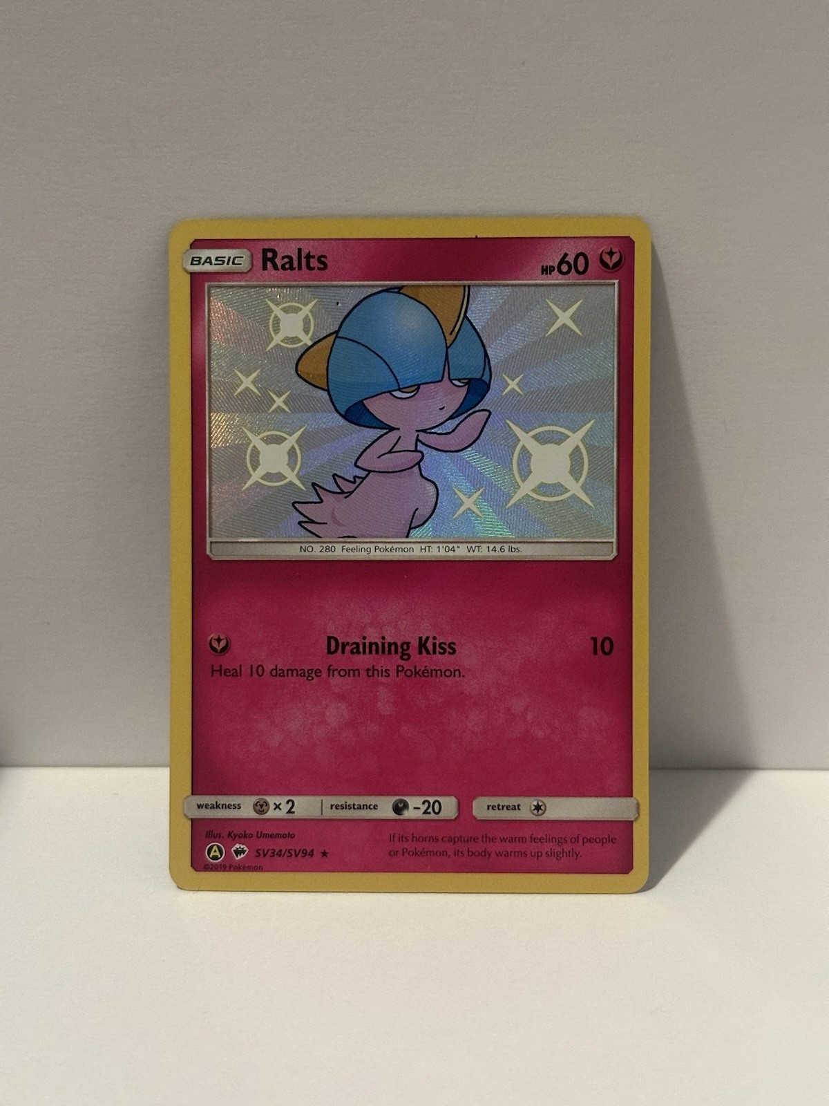 Ralts SV34/SV94 - Hidden Fates - Shiny Vault Pokémon Card - Near Mint