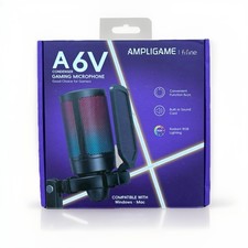Fifine A6V Ampligame USB Condenser Gaming Microphone RGB w/ Tripod Stand
