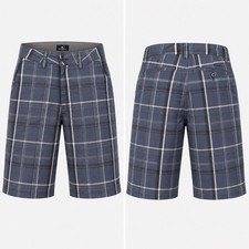 ONEILL HYBRID 4 WAY STRETCH AMPHIBIAN Men s Gray Plaid Polyester Board Shorts 34