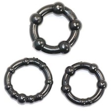 Penisring Ø:ca 3-4cm Cockring 3er Set Get Hard
