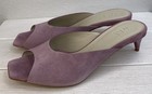 TELA Feng Mules Women's Size US9 EU39 Mauve Suede Open Toe Kitten Heel Sandals — photo 3