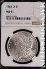 1883-O Morgan Dollar-NGC MS 61 Brilliant Uncirculated #SLM508