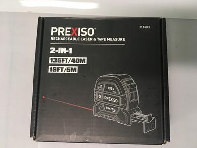 PREXISO 2-in-1 Laser Tape Measure, 135Ft Rechargeable Laser Measurement Tool 