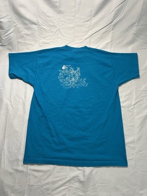 Vintage 1998 Single Stitch Crazy Eights Snow White Disney Parody T Shirt Blue XL