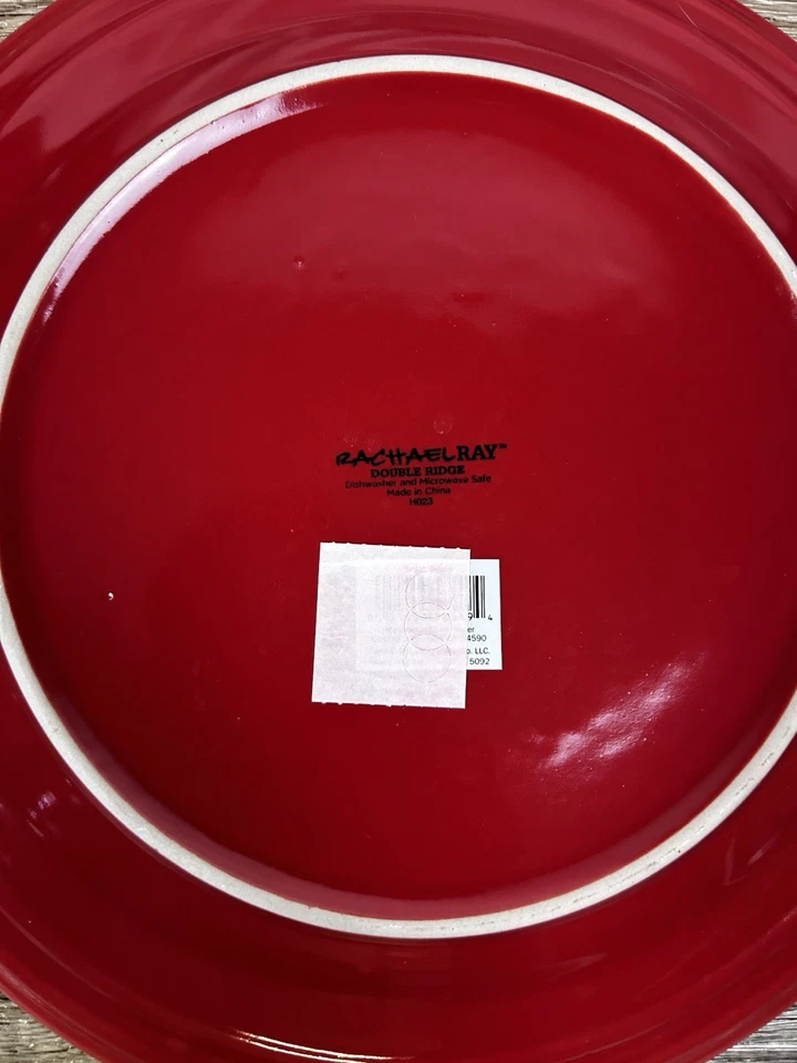 RACHAEL RAY - (6) Platos de Cena DOBLE CRESTA - ROJO 11-1/4 Usado  Foto 2 de 2