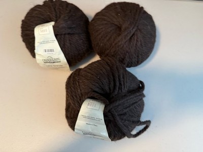 Cascade Yarn Lana Grande Lot Of 3 Skeins 100g Peruvian Wool Brown 