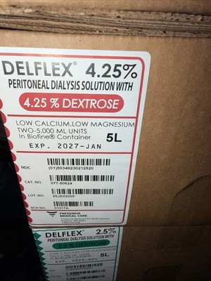 BUY IT NOW New 2-pack 5000 ML 4.25% dialysis solution units, expires 01/27