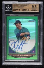 2013 Bowman Draft Green Refractor 51/75 DJ Peterson BGS 9.5 GEM MINT Auto 8x7
