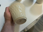 SET of 4 Lenox Ivory/Gold 4" CACHEPOTS FLOWER POTS PLANTERS Embossed Leaves MINT — photo 7