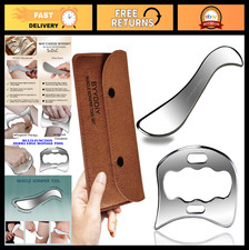 2-in-1 Stainless Steel Gua Sha Massage Scraper Tool Set for Muscle Relief