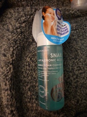 Medifordear Snail + Hyaluronic Acid Bubble Foam Cleanser Made In Korea Skincare 