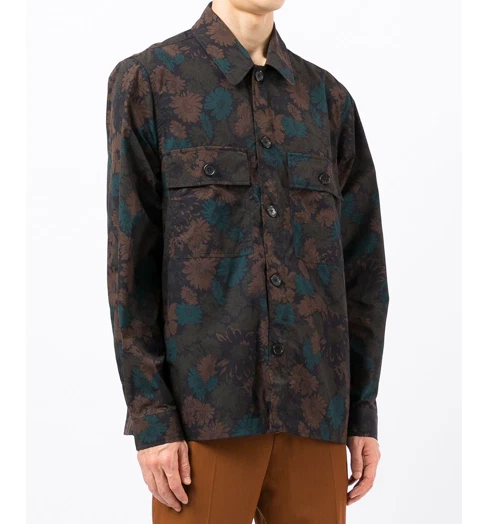 Paul Smith Floral Print Slim Fit Shirt Jacket Size M NEW $550 - Image 3 of 4