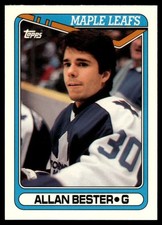 1990-91 TOPPS NHL HOCKEY NM Sports Card #32 😎 ALLAN BESTER, Toronto Maple Leafs