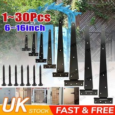 4/6/8/10/12/14/16" Tee Hinges Heavy Duty T Hinge Door Gate Barn Shed Black Lot