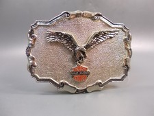 seltene HARLEY Buckle bar&shield Adler 1980er Jahre vintage Gürtelschnalle