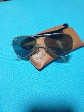 Vintage Ray-Ban Aviator Small Metal Gold Sunglasses RB3044 Made in Italy