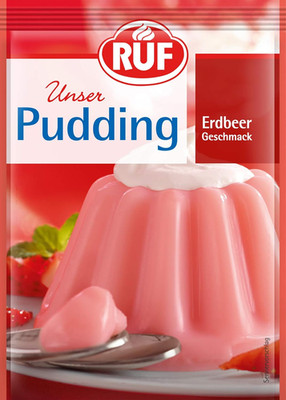 RUF Erdbeer-Pudding Mit Fruchtiger Erdbeernote, Glutenfrei, Nur Mit Milch Und Zu