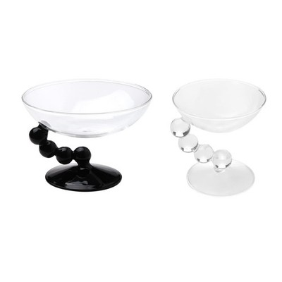 Glass Dessert Bowl Beaded Ice Cream Cup for Jewelry Storage Fruit Breakfast