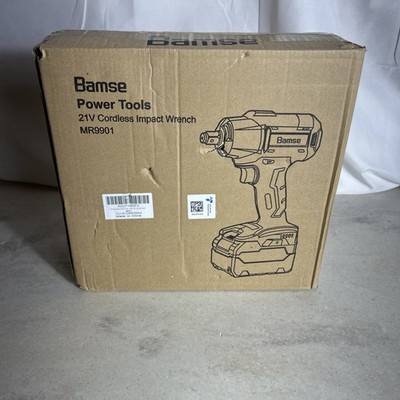 Bamse Impact Wrench Cordless, Brushless Power Impact Gun 21V, 1/2 