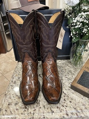  Lucchese 10EE/Also Fits 10.5D Handmade Classics Giant Gator Chocolate Boots