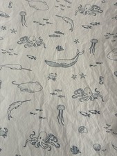 Crib Sheet, Life Aquatic  Breathable Brushed Life Aquatic Boy Marine Blue