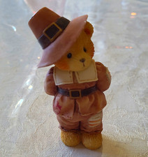 Enesco Cherished Teddies Jedediah Bear Giving Thanks For Friends 617091