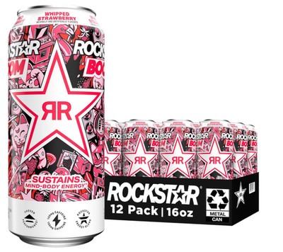 Rockstar, Boom Energy Drink with Caffeine and Taurine Packaging May Vary, Whippe