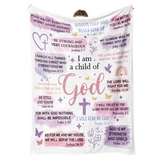 Baptism Gifts for Girl, I Am a of God Blanket, Christian Gifts for Women Birt...