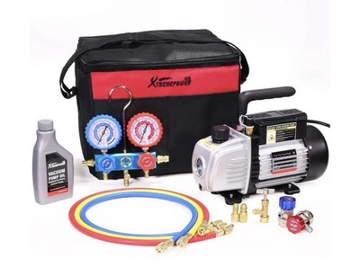XtremepowerUS 3.5CFM 1/4HP HVAC Vacuum Pump R134a R12 R22 R410a A/C Refrigera...