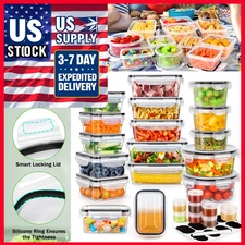 25 Pack Meal Prep Containers with Storage Lids Plastic Food Storage Airtight Box