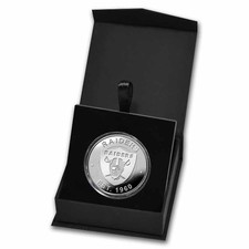 NFL Las Vegas Raiders 1 oz Silver Round (w/Box)