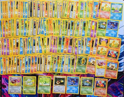 Vintage Pokemon Card Lot WOTC Sets Era Fire 150+ MP - DMG Charmander Pikachu