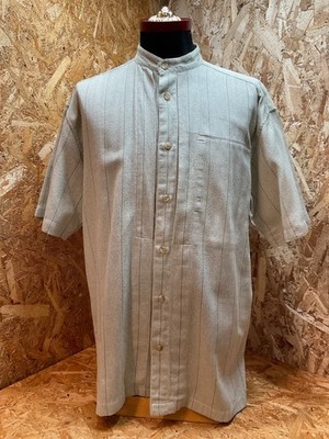 Issey Miyake 80s 90s Hamilton Tag Band Collar Short Sleeve Cotton Shirt M Japan