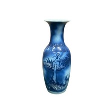 龙蓝色花瓶| eBay