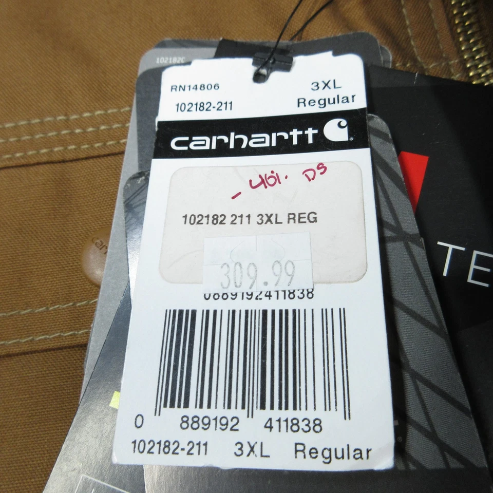 Carhartt FR Full Swing Quick Duck Coat Mens 3XL Brown NFPA 2112 102182-211 - Image 4 of 4