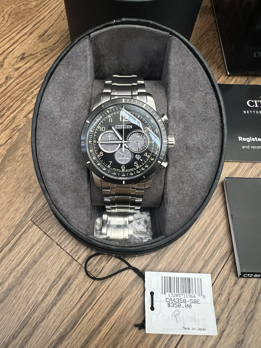 Citizen Brycen Black/Steel Eco Drive Men's Watch CA4358-58E 44mm